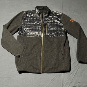 Quiksilver Navy Blue Full-Zip Chest-Puffered Jacket - SIZE XL